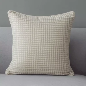 Housse de coussin Scandinave géométrique jaune pâle