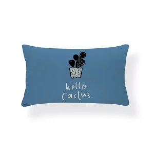 Housse de coussin blue cactus