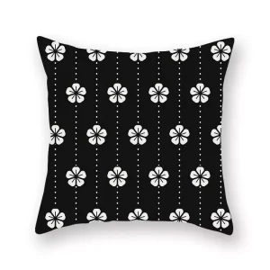 Housse de coussin black & white scandinave