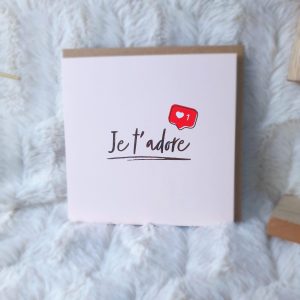 Carte Double « Je t&rsquo;adore »
