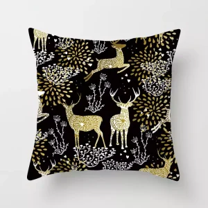 Housses de coussin noir Gold