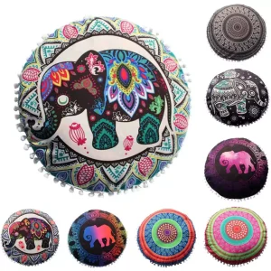 Housse de coussin Éléphant indien