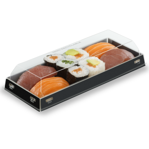 Barquette luxifood noire COUVERCLE