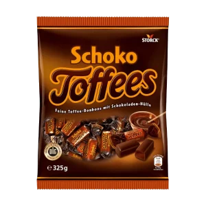 Storck Schoko Toffees – Fins Bonbons au Toffee Enrobés de Chocolat – 325g