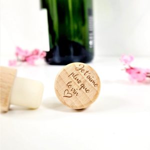 Bouchon « Je t&rsquo;aime plus que le vin »