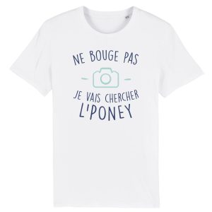 T Shirt Claudy Focan « Je vais chercher le poney » – Pour Homme