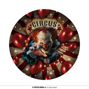 6 ASSIETTES CARTON CIRCUS HALLOWEEN 23CM
