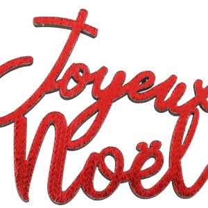 10 DECO PARSEMER JOYEUX NOEL ROUGE