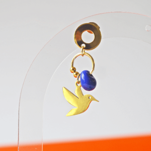 Boucles d’oreille à l’unité PAULETTE – Perle en verre filé
