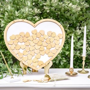 Livre d&rsquo;or – Coeur en bois
