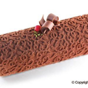 Kit Moule à buche et tapis Arabesque Silikomart Professional