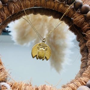 Collier Scarabée doré