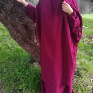 Jilbab 2 pièces avec jupe en microfibre