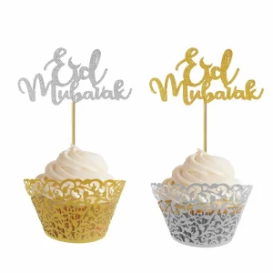 Piques cupcake Eid Mubarak (lot de 5)